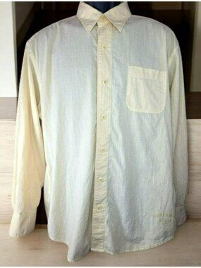 Tommy Bahama Mens Yellow Striped Shirt Medium